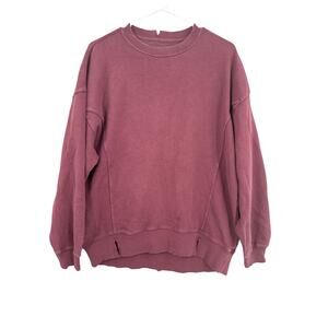 Aerie Purple Crew Neck Vintage Sweater Oversized Women’s XS Extra Small